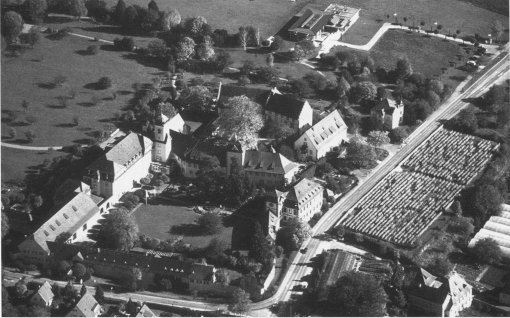 abb. 166 166 heitersheim. luftbild des malteserschlosses von südwesten (denkmalpflege luftbildarchiv).