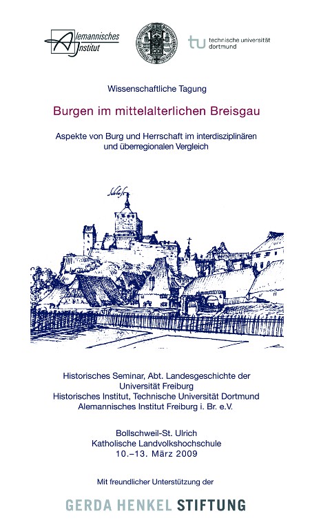 plakat zur tagung "burgen im mittelalterlichen breisgau"